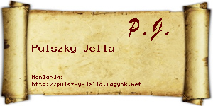 Pulszky Jella névjegykártya